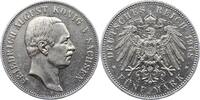 Sachsen 5 Mark Friedrich August III. 1904-1918. -