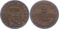Hessen-Kassel 2 Heller Wilhelm II. 1821-1847. -