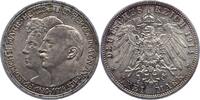 3 Mark 1914  A Anhalt Friedrich II. 1904-1918. Winz. Kratzer, vorzüglich