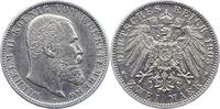 Württemberg 2 Mark Wilhelm II. 1891-1918. -
