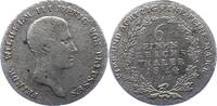 Brandenburg-Preußen 1/6 Taler Friedrich Wilhelm III. 1797-1840. -
