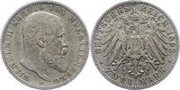 Württemberg 2 Mark Wilhelm II. 1891-1918. -