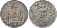 Brasilien 1000 Reis Pedro II 1831-1889. -