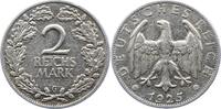 2 Mark 1925  G Weimarer Republik  Sehr schön