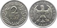 2 Mark 1927  J Weimarer Republik  Sehr schön