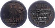 Braunschweig-Wolfenbüttel 1 Pfennig Karl I. 1735-1780. -