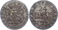1/24 Taler 1754 Sachsen-Albertinische Linie Friedrich August II. 1733-1763. Sehr schön