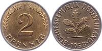 Münzen der Bundesrepublik Deutschland 2 Pfennig Mark 1945-2001. -