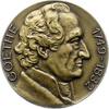 Personenmedaillen Bronzemedaille Goethe, Johann Wolfgang von *1749 Frankfurt, +1832. -