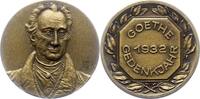 Personenmedaillen Bronzemedaille Goethe, Johann Wolfgang von *1749 Frankfurt, +1832. -