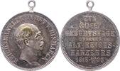 Personenmedaillen Tragbare versilberte Bronzemedaille Bismarck, Otto von *1815, +1898. -