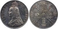 Großbritannien 2 Florin Victoria 1837-1901. -