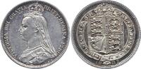 Großbritannien Sixpence Victoria 1837-1901. -