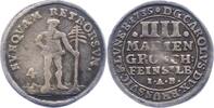 Braunschweig-Wolfenbüttel 4 Mariengroschen Feinsilber Karl I. 1735-1780. -
