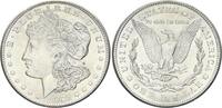 USA Morgan Dollar + alter Händlerzettel -