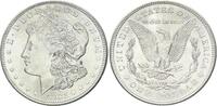 USA Morgan Dollar + alter Händlerzettel -