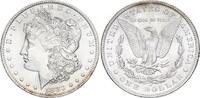USA Morgan Dollar + alter Händlerzettel -