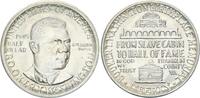 USA Half Dollar Booker T. Washington + alter Händlerzettel -