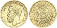 Baden 10 Mark 1901 G Friedrich I. 1856 - 1907 vorzüglich / AU