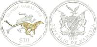 Afrika 10 Dollars Olymische Spiele Atlanta, Leopard - Sprinter -