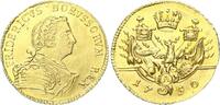 Brandenburg-Preußen 1/2 Friedrichs dor 1750 A (Berlin) Friedrich II. der Große 1740 - 1786 mit alten Beschreibungszettel Extremly fine