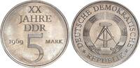 DDR 5 Mark 1969 A Gedenkmünze Materialprobe, 20 Jahre DDR prägefrisch, s... 120,00 EUR  Excl. 16,99 EUR Verzending