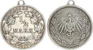  1/2 Mark 1915 A gehenkelt Kettenanhänger sehr schön 20,00 EUR  Excl. 16,99 EUR Verzending