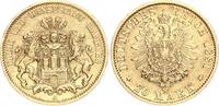 Hamburg Stadt 20 Mark 1881 J sehr schön 19500,00 EUR  Excl. 16,99 EUR Verzending