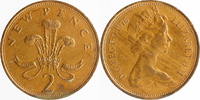 England 2 New Pence Elisabeth 2. -