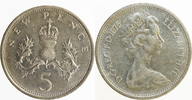 England 5 New Pence Elisabeth 2. -