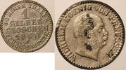 Deutschland 1 Silbergroschen 1868 C 3.Reich ss AU /-fleck.