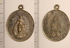 WALLFAHRT Medaille MARIA ohne Sünde / Monogramm Herzen -