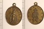 WALLFAHRT Medaille MARIA ohne Sünde / Monogramm Herzen -