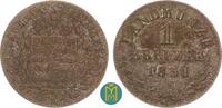 Sachsen-Meiningen 1 Kreuzer Bernhard Erich Freund. 1821-1866. -