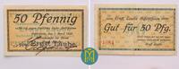 Schwarzburg-Rudolstadt. 50 Pfennig Notgeld Schlotheim Ernst Laube. Mit Namensstempel. -