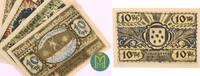 Thüringen 10;25; 2x 50 Pfennig Volkstedt (Rudolstadt) Satz mit 4 Scheinen. -