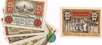 Thüringen 10 Pfg. 25 Pfg. 2x50 Pfg. 2x75 Pfg. Bad Sulza. Satz mit 6 Scheinen. -