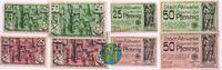 Rheinland 2x25 Pfg. 2x50 Pfg. Notgeld der Stadt Ahrweiler. Satz mit 4 Scheinen. -