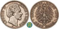 Kaiserreich / Bayern 5 Mark 1876 D Ludwig II. 1864-1886. sehr schön 65,00 EUR  Excl. 10,00 EUR Verzending