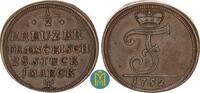 Brandenburg-Bayreuth 1/2 Kreuzer Friedrich 1735-1763. -