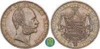 Sachsen-Meiningen Georg II. 1866-1914. Taler 1867 sehr schön, kl. Randfehler