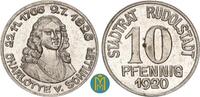 Schwarzburg-Rudolstadt 10 Pfennig 1920 Notgeld der Stadt Rudolstadt. vor... 10,00 EUR  Excl. 10,00 EUR Verzending