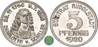 Schwarzburg-Rudolstadt 5 Pfennig 1920 Notgeld der Stadt Rudolstadt. vorz... 9,00 EUR  Excl. 10,00 EUR Verzending