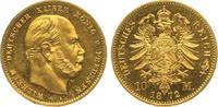 Deutsches Kaiserreich, Preußen Wilhelm I. (1861-1888, Regent seit 1858) 10 Mark 1872 A Prachtexemplar, Vs. min. Kratzer, polierte Platte