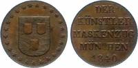 Bayern, Königreich Kupferjeton Ludwig I. (1825-1848): auf den Künstlermaskenzug in München -