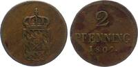 Bayern, Königreich 2 Pfennig 1809 Maximilian I. Joseph (1806-1825) sehr ... 30,00 EUR  Excl. 4,00 EUR Verzending