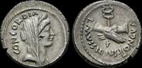 L. MUSSIDIUS LONGUS, 42 BC. AR Denarius. Rome mint. -