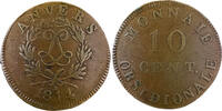FRENCH STATES, ANTWERP, CITY SIEGE COINAGE: 10 CENTIMES 1814 R -