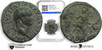 CCG Certified! Vespasian Æ Dupondius. Rome, AD 71. -