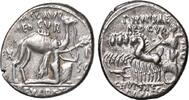 M. Aemilius Scaurus and P. Plautius Hypsaeus. AR Denarius (4,00 gr), ca 58 BC. -